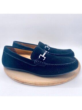 Vionic Mason Shoes Mens 9 Black Suede Comfort Driving Loafers Horsebit